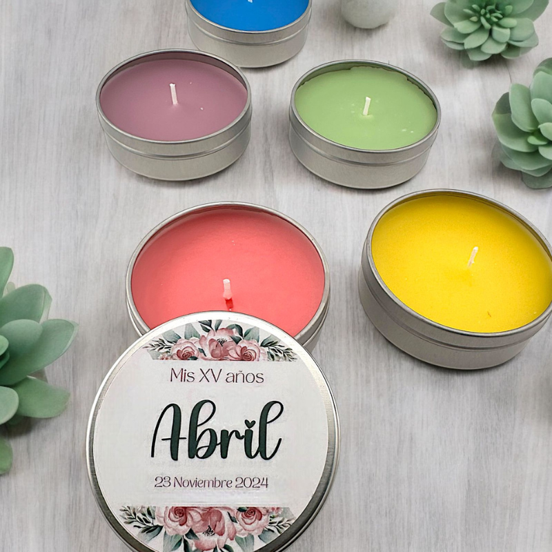 Vela aromatica en lata